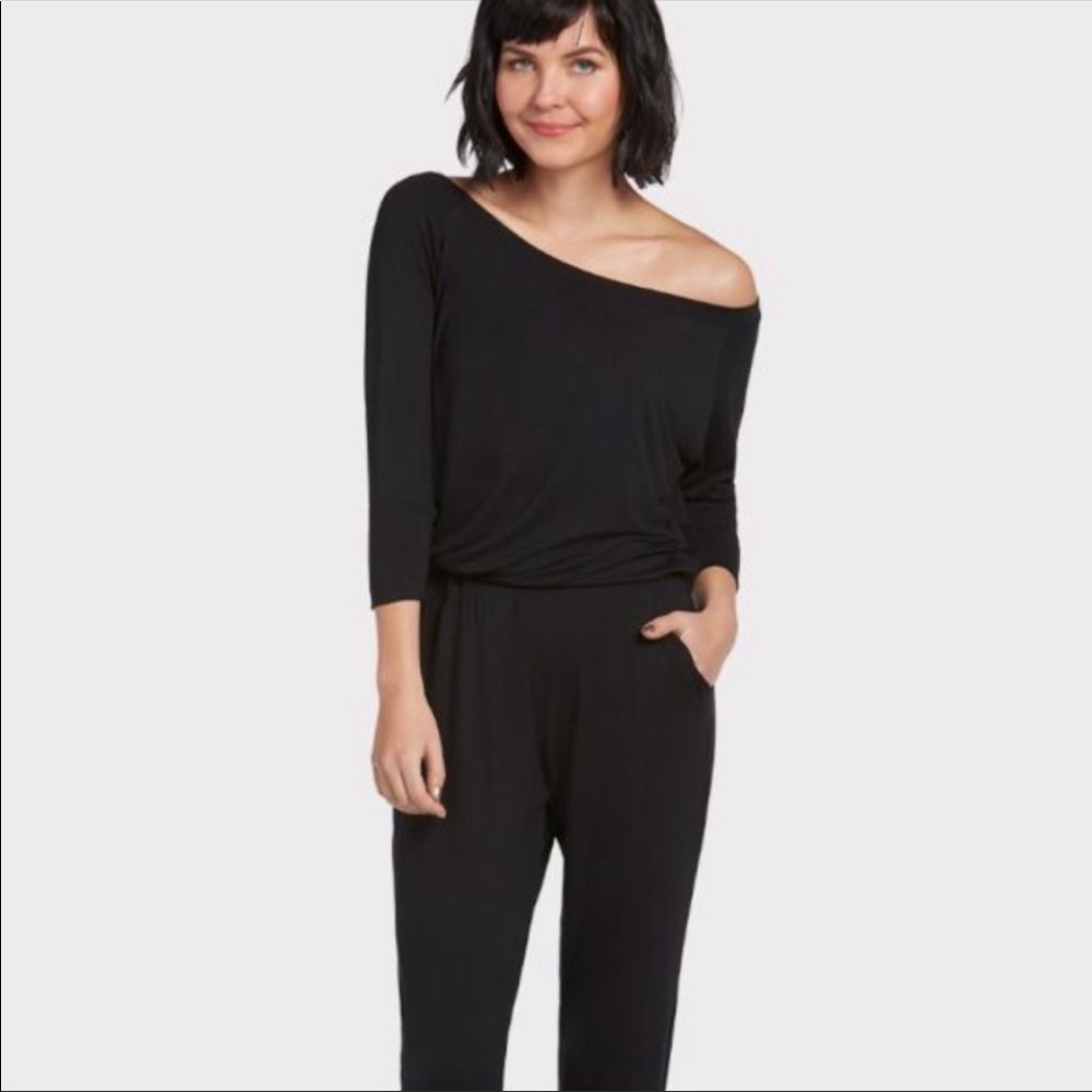 Black 3/4 sleeve Michael Stars Jumpsuit